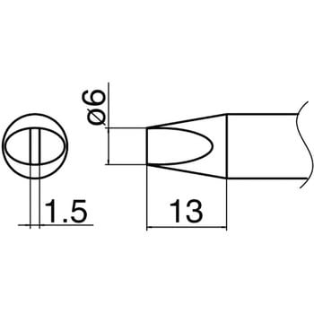 烙铁头（T33，兼容无铅焊锡）HAKKO白光T14-D6